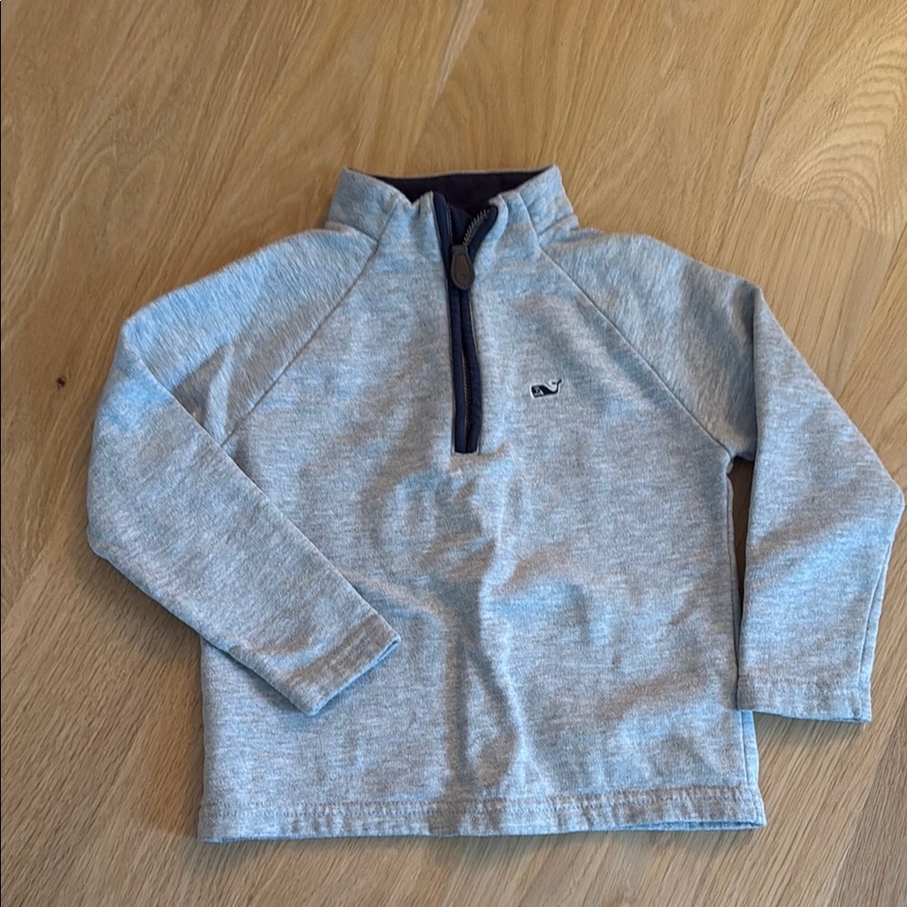 Toddler Boys Vineyard Vines Gray Quarter-Zip Pullover